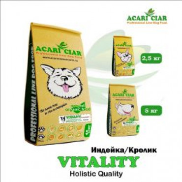 Acari ciar. Vitaliti Индейка/Кролик. Medium. 25 кг