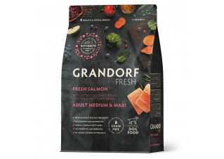 GRANDORF Fresh Dog Adult MED&MAXI Salmon&Sweet Potato (Свежее филе лосося с бататом для собак средних и крупных пород) 10 кг