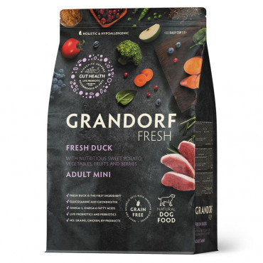 GRANDORF Fresh Dog Adult MINI Duck&Sweet Potato (Свежее мясо утки с бататом для собак мелких пород) 3 кг