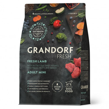 GRANDORF Fresh Dog Adult MINI Lamb&Sweet Potato (Свежее мясо ягненка с бататом для собак мелких пород) 3 кг