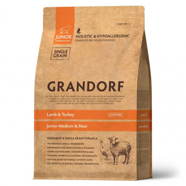 GRANDORF DOG Lamb&Turkey JUNIOR (ягнёнок с индейкой для юниоров)  10 кг.