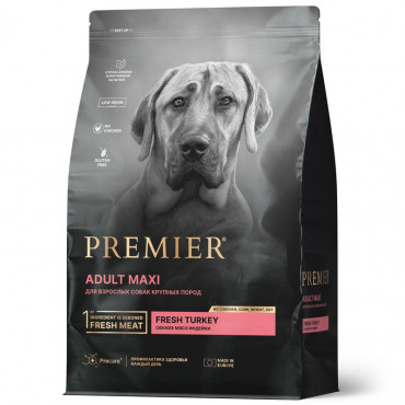 Premier Dog Lamb&Turkey ADULT Maxi. Свежее мясо ягненка с индейкой для собак крупных пород. 10 кг