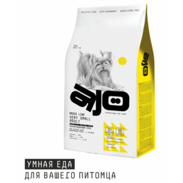 AJO Dog Very Small Adult Для взрослых собак миниатюрных пород c гречкой. 8 кг