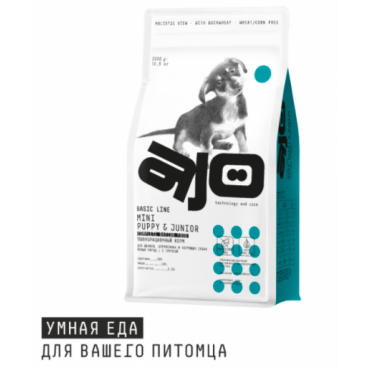 AJO Dog Mini Puppy & Junior Для щенков малых пород c гречкой. 8 кг